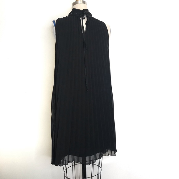 M.S.S.P. M pleated black dress Ss M - Picture 5 of 7